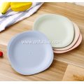 Square Wheat Straw Plastic Plates for Home